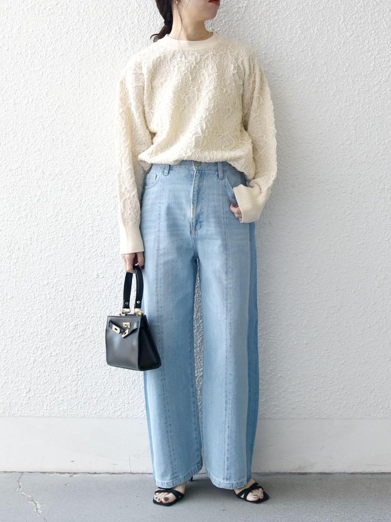 Ships Any Machine Washable Sideline Straight Wide Denim Pants, 723100084, Sky Blue, Size 38