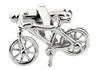 Factory Price Retail Quality Cufflinks For Men Silver Color Brass Material Bicycle Bike Design Cuff Links