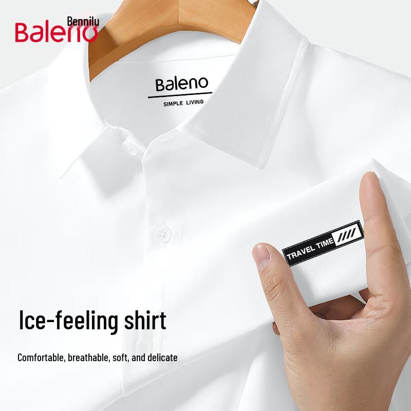 Baleno Men s Ice-Feel Short Sleeve Casual Shirt L
