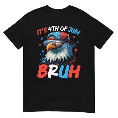Bruh 4th Of July Boys Kids Fourth Of July Bald Eagle TShirt