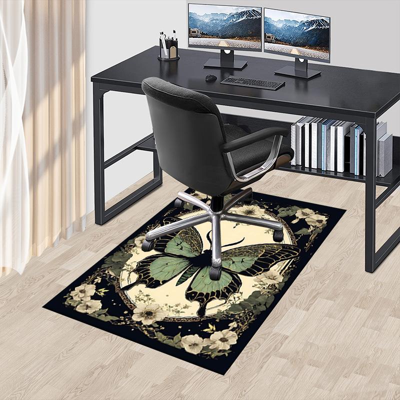 1PC Butterfly Flowers Extra Large Non Slip Floor carpet, Office, family, bedroom, Studio   Large Area Rug Indoor Rugs, , Vibrant Colors