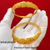 Gold Floral Bracelet & Necklace Set - Luxurious Chinese Classic Style for Women