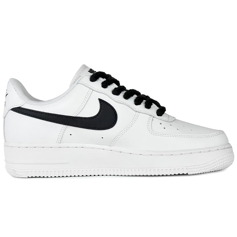 Nike Air Force 1 Abrasion Resistant Low top Skateboard Shoes Unisex Black White HF1058-133(Team679-)
