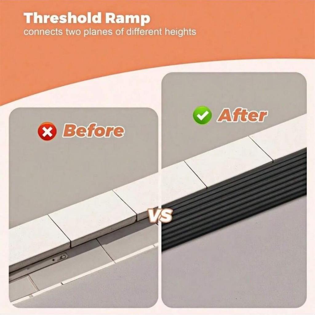 1PC 0.9m/35.43inch self-adhesive threshold ramp decorative strip, self-adhesive slope pad, suitable for threshold and home decor
