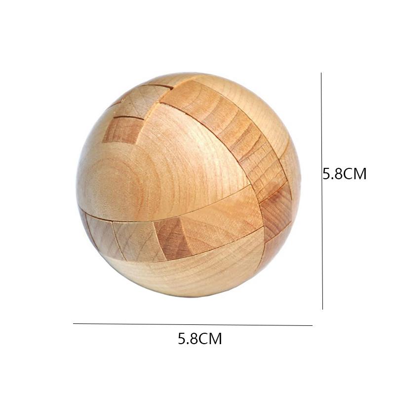 Деревянная головоломка Магический шар Переплетающаяся сборка Головоломки Детские и взрослые IQ-игры Замок Лубань Развивающие интеллектуальные игрушки