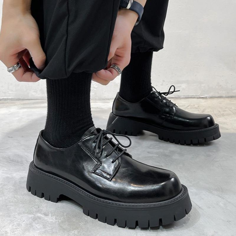 2025 Autumn New Derby Shoes Fashionable Luxury Shoes Round Head British Style Low Heel Boots Casual Daily Workwear Leather Shoes