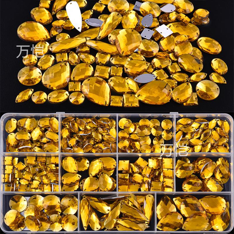 Mixed Shape Imitation Table Double Hole Mesh Hand Seam Drill Acrylic Drill, Special-Shaped Drill Diy Accessorie Flat Bottom Drill Beauty Sticker Drill