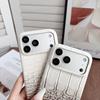 Original Glossy Crocodile Grain Leather Pattern Phone Case For iPhone 17 16 15 Pro Max Gradient Color Shockproof Bumper Cover