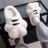 Cute Cartoon Fluffy Slippers for Women Men Winter Warm Soft Plush Big Paw Anti-slip Couples Indoor Home Non-slip Warm Slippers