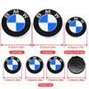 7Pcs Car Front Rear Logo Steering Wheel Center Sticker Hub Covers Accessories For BMW E93 F10 F20 F30 F40 F15 F25 F26 F31 F49 M3