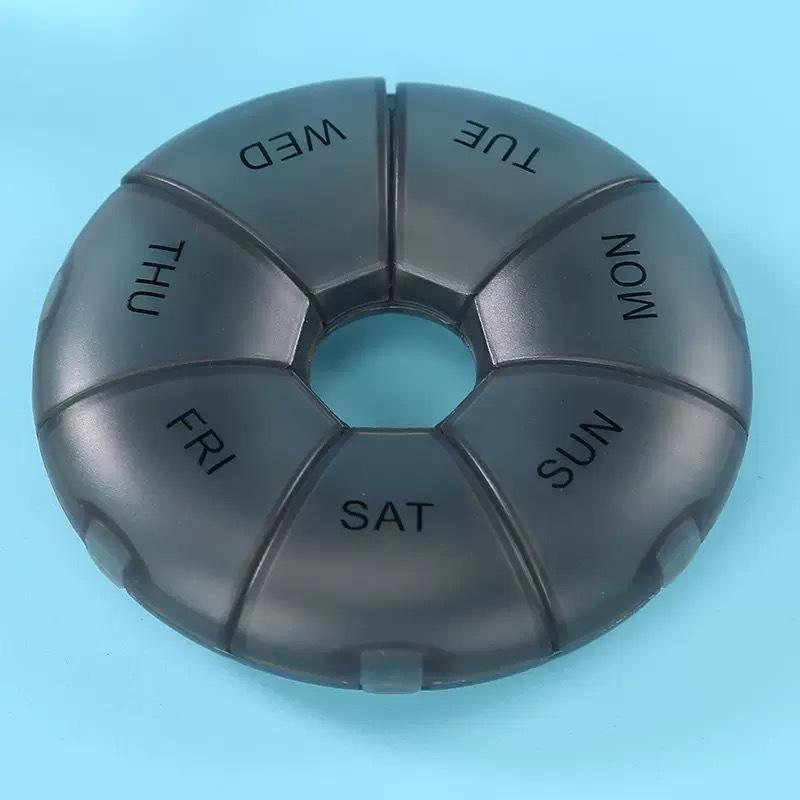 Colorful Seven-Day Moisture-Proof Pill Organizer - Large Capacity, Portable Medicine Box with 7 Compartments