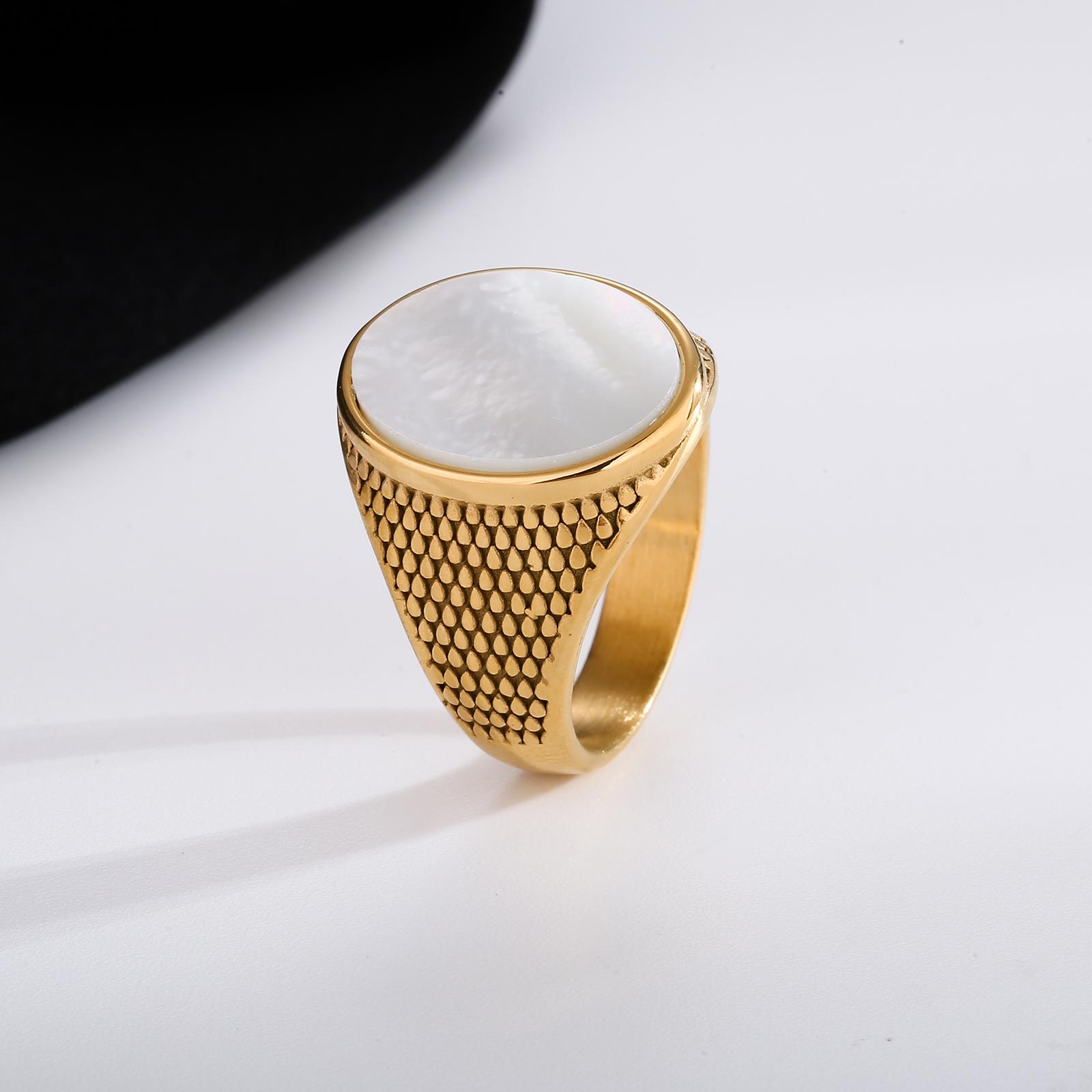 Классические мужские кольца из высококачественной нержавеющей стали 316L с ониксом, трендовые украшения 7