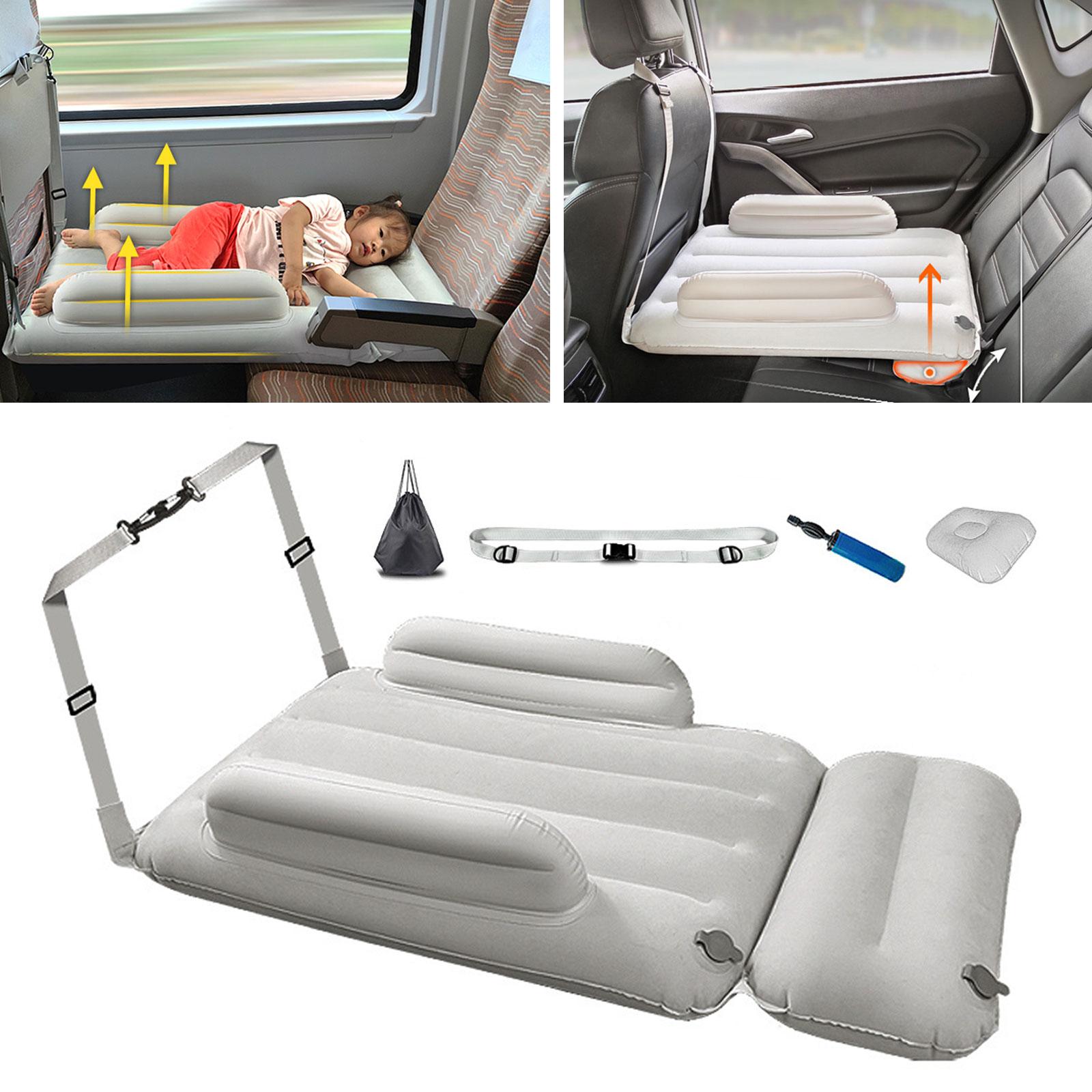 

Надувной матрас Воздушная автомобильная кровать для дальних поездок на качелях Самолет для высокоскоростных железнодорожных путешествий Самоуправляемые кровати для сна сзади светло-серый