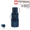 Torx Screwdriver Bit 1/2inch Socket Bits Adapter T30 T40 T45 T50 T55 T60 T70