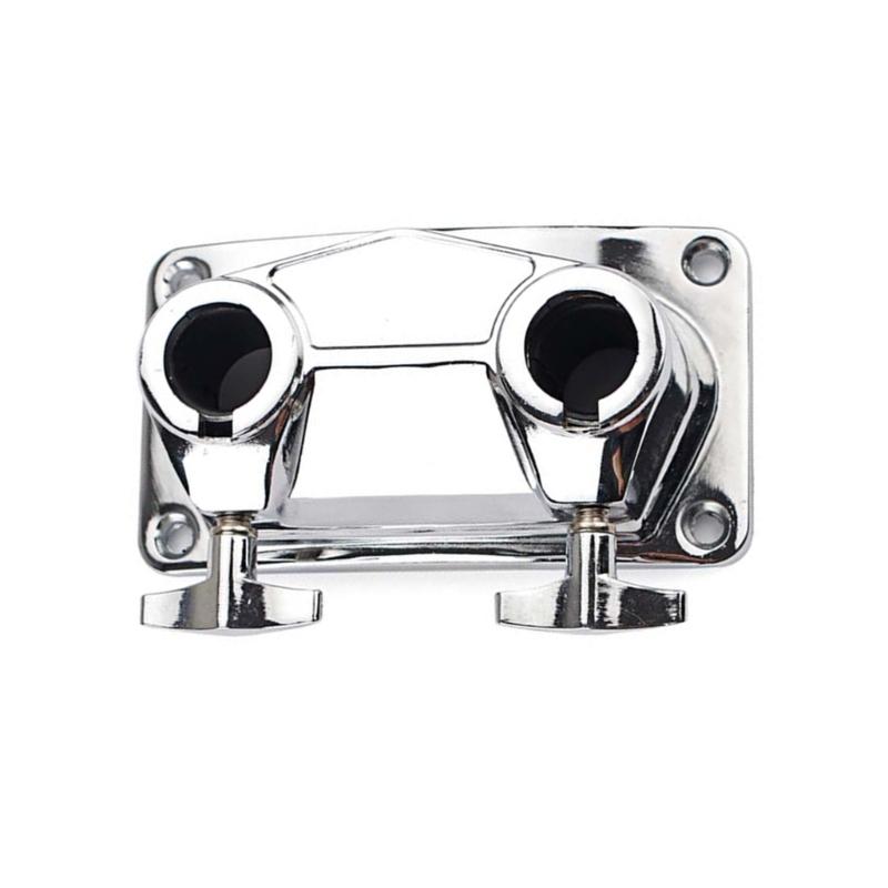 Drum Connector Clamp Base Cowbell Mount Bracket Metal Double Mount Holder Stand Drum Percussion Replacement Parts 1