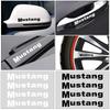 4Pcs Car Door Handle Stickers Tire Rear View Mirror Decals For Mustang ST Line Mondeo Focus Fiesta Escape Kuga Ecosport Ranger EXplorer Stickers