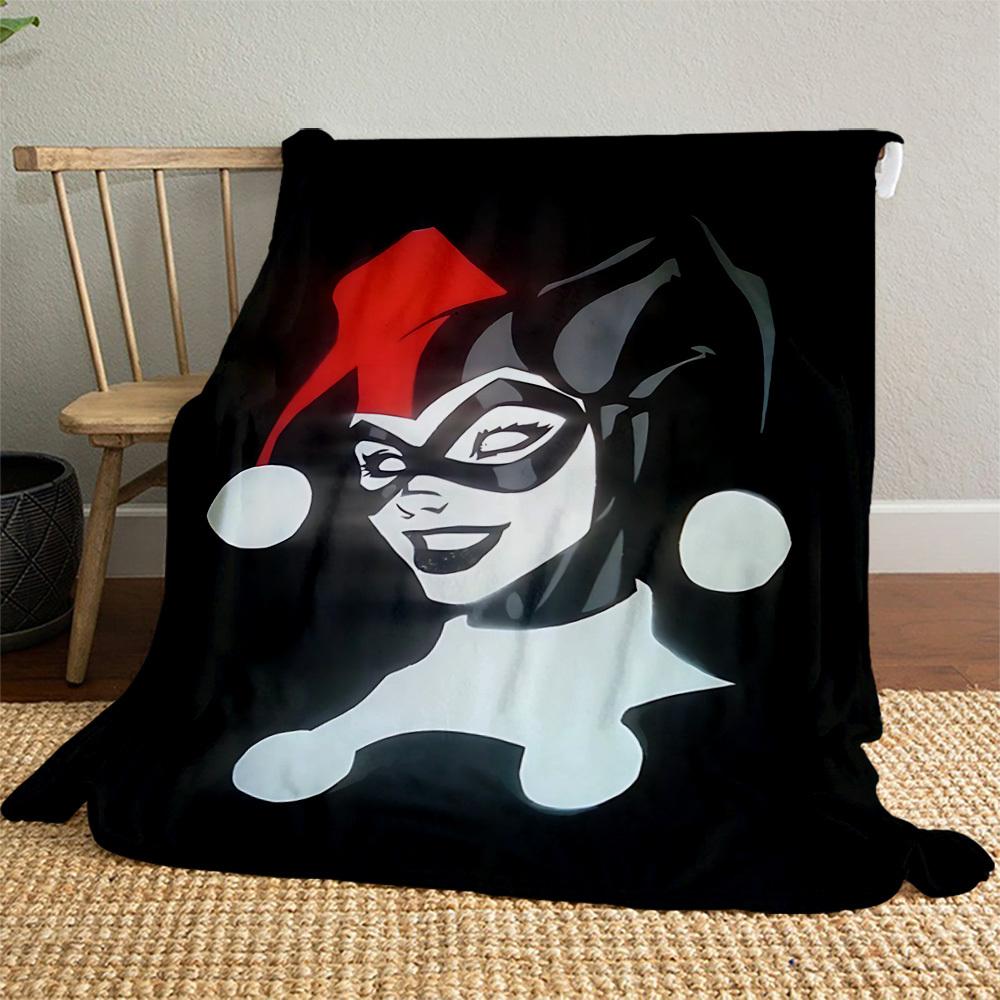 1pc Harley Quinn Outdoor Blanket - Throw Blanket, Soft , Flannel Blankets, Living Room, Travel, Camping c1209068