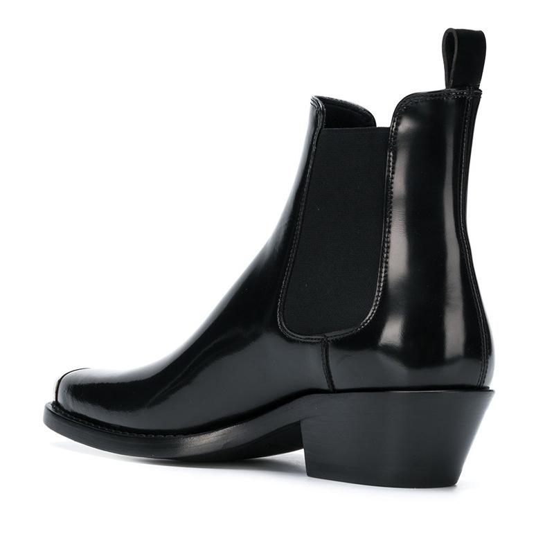 Men's Chelsea Square-Toe Iron Toe Boots - British Martin Trend