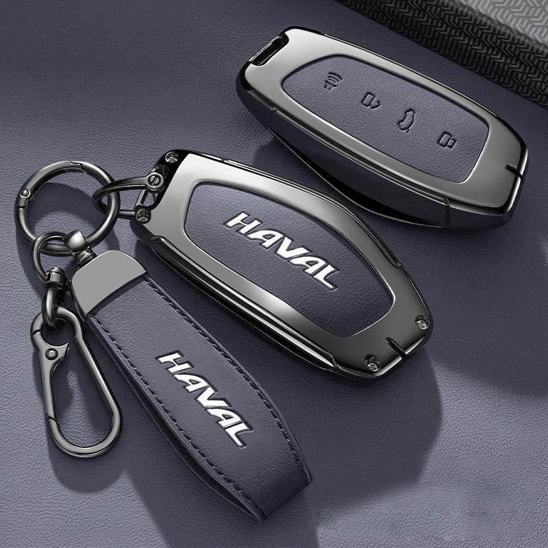 Custodia Portachiavi Auto in Lega di Zinco per HAVAL DARGO Hover H7 2025 2026 Portachiavi Copertura Telecomando Guscio Anello Supporto Portachiavi Accessori
