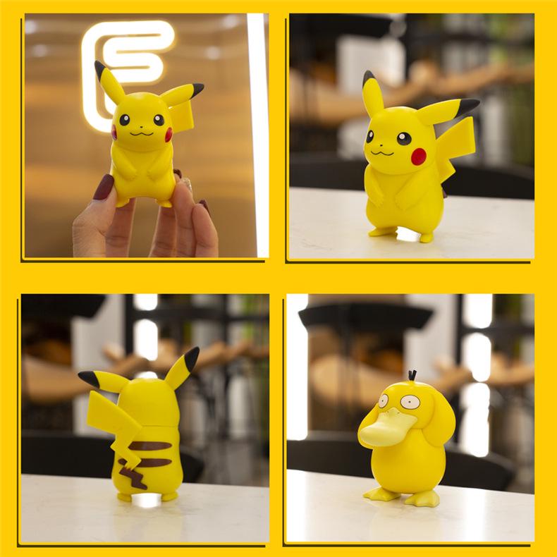 Authentic Pokémon Sleepy Style Blind Box: Pikachu, Psyduck, Charmander, Squirtle Ornaments.