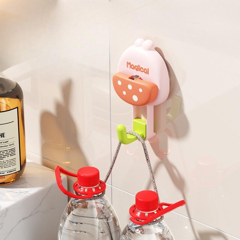 Bathroom, Toilet, Rotating Suction Cup Hook, No Need for Drilling, Strong Load-bearing, Vacuum, Traceless, Kitchen Door, Back Wall Adhesive Hook