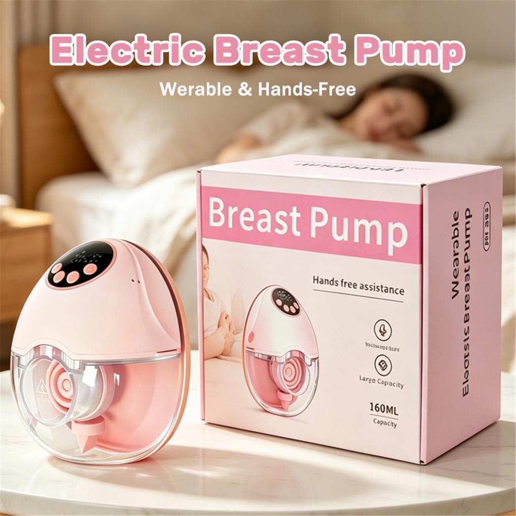 Electric Wearable Breast Pump with LED Display 4 Modes BPA Free Portable Breast Pumps Comfort Milk Collector HandsFree Low Niose