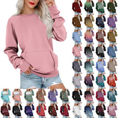 Γυναικείο Φούτερ Μακρυμάνικο Casual Κοντομάνικο Χαριτωμένο Πουλόβερ Τοπς Εκτύπωση Ελαφρύ Φούτερ Με Τσέπη