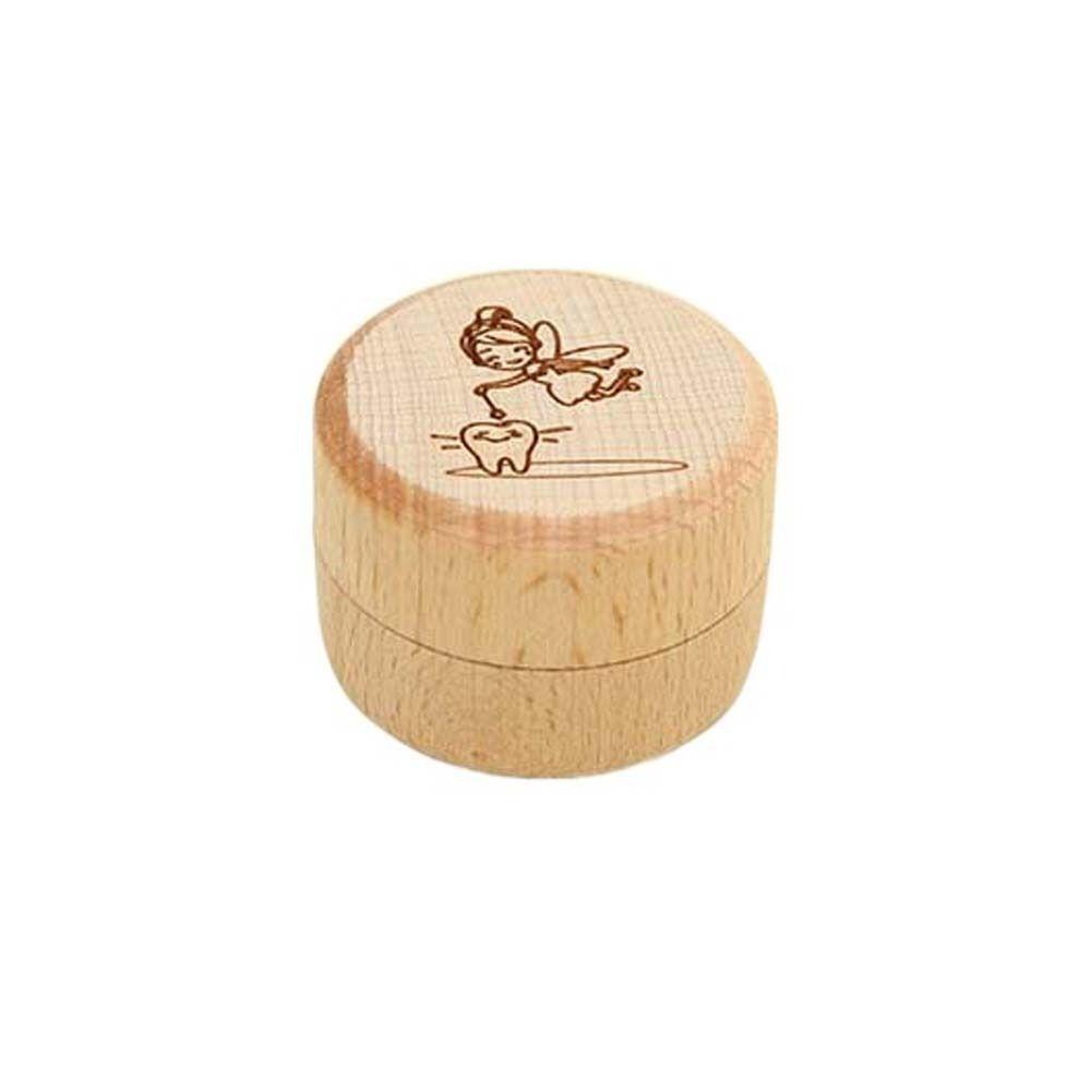 Wooden Milk Teeth Organizer Primary Teeth Tooth Fairy Box Portable Deciduous Tooth Case  Children