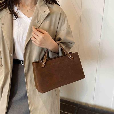 Retro Suede Surface Crossbody Bag For Women Large Capacity New Autumn Winter Versatile Casual PU Bag Matte Handle Commuter Bag