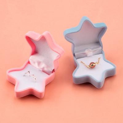 1 Piece Lovely Starfish Velvet Jewelry Box Wedding Engagement Ring Box Display Gift Box Holder for Earrings Necklace Bracelet