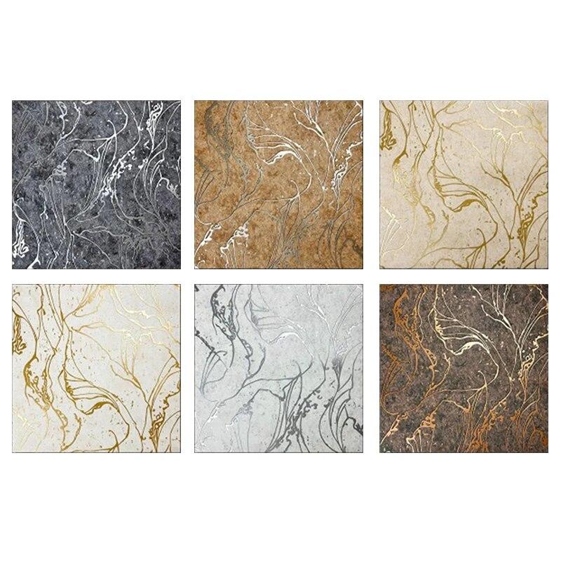 53cm Pvc Non-Self-Adhesive Marble Wallpaper Waterproof Living Room Background Wallpaper Simple 3d Stickers Diy Home Decor