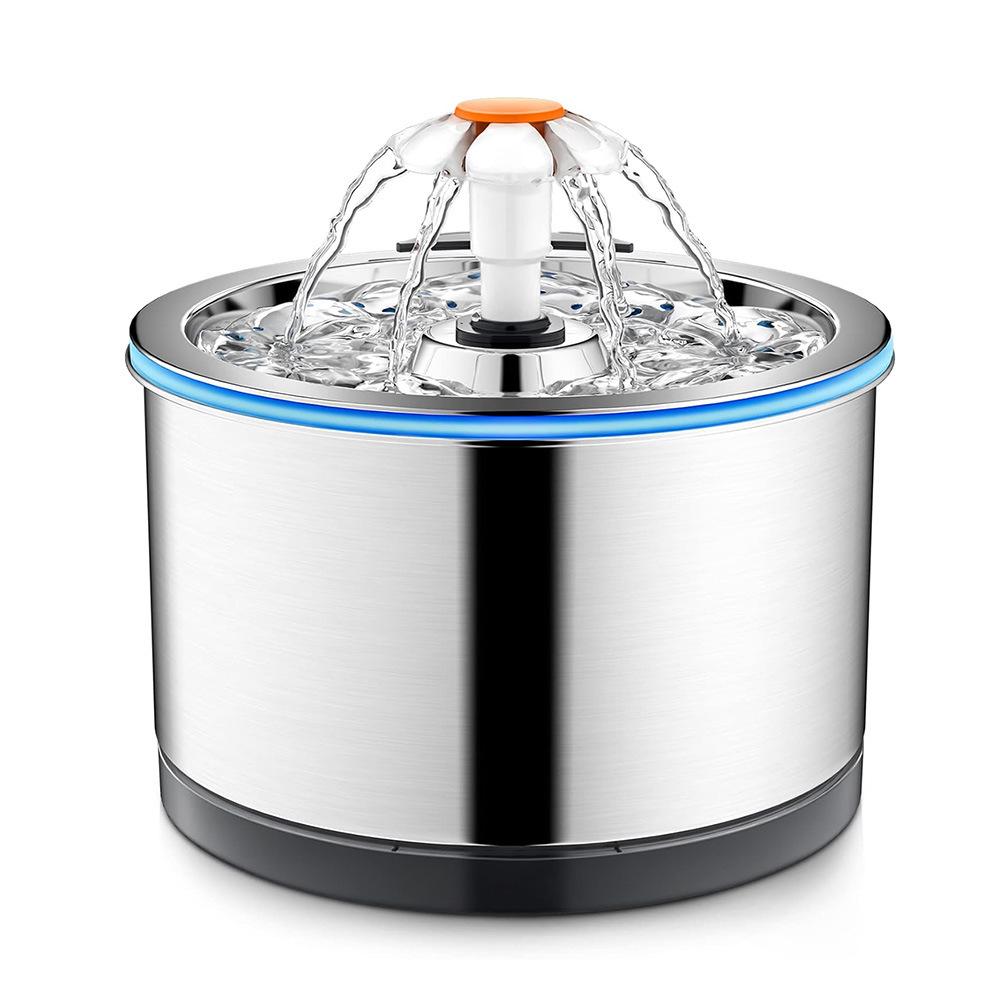 2,4L Leise Katzenwasserfontäne mit LED-Licht & Automatischer Abschaltung