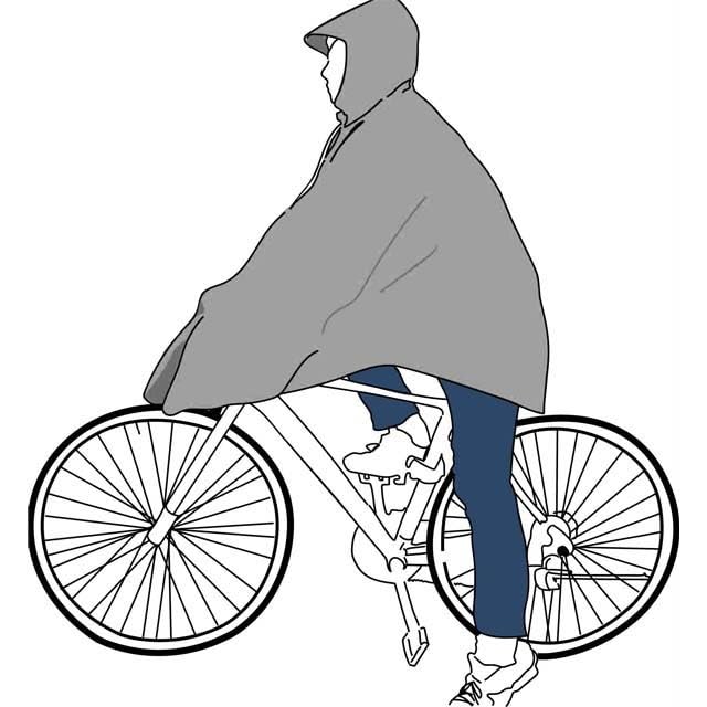 Kawasumi Seisakusho PEVA Rain Poncho To Protect Your Knees from Rain, Gray, 259-00971/KW-800GR