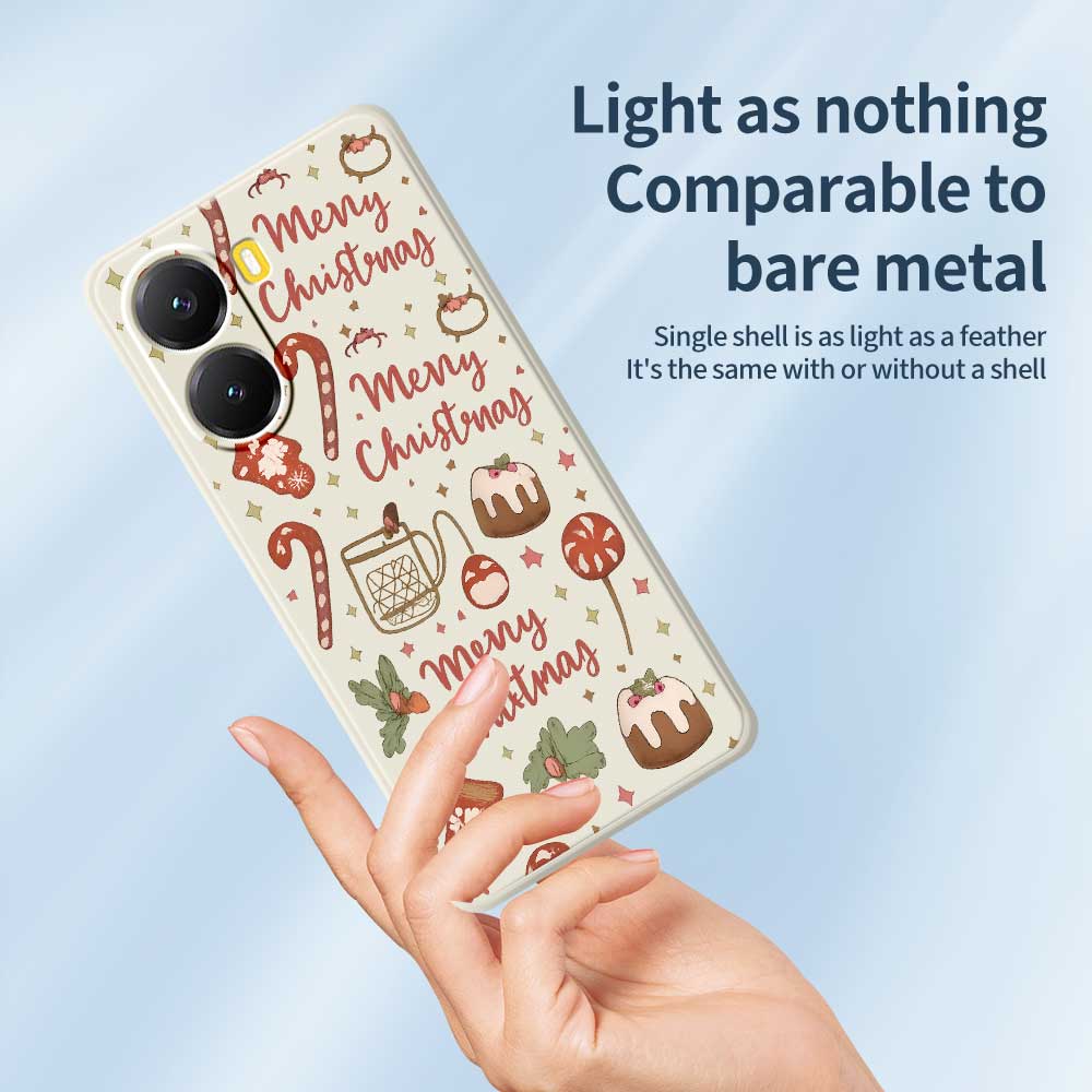 For Xiaomi Redmi Turbo 4 5G/Poco X7 Pro 5G Case Merry Christmas Pattern Printing Straight Edge TPU Phone Back Cover