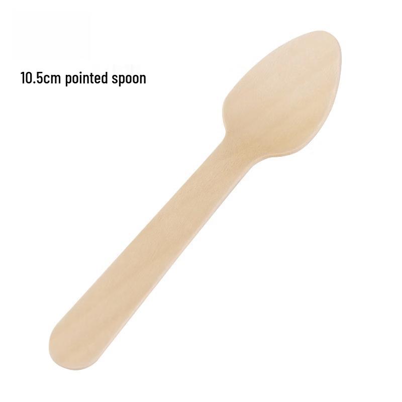 Yingtang 10.5cm Pointed Disposable Wooden Spoons