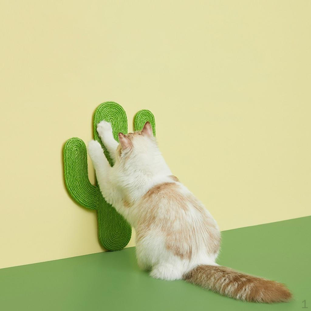 Durable Sisal Wall Mounted Cat Scratching Board, Scratcher W/ Sucker, Kitten Activity Interactive