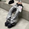 Herbst Winter Damen Jeanshose Y2K Niedrige Taille Gestapelte Jeans Harajuku Goblin Core Cowboy Japanische Weite Passform Baggy Grunge Herren