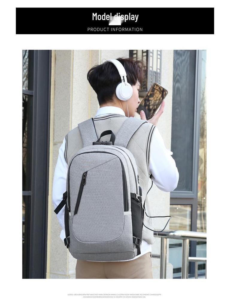 Men's Large Capacity Waterproof Oxford Backpack for College & Travel