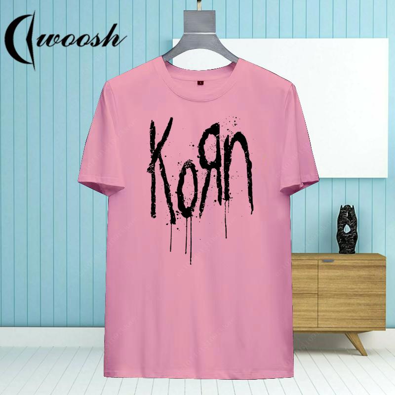 2025 Korn Womens  T-Shirt Summer Cotton Print Streetwear Brand Vintage Free Shipping Tee  Girl Size Ins Y2k