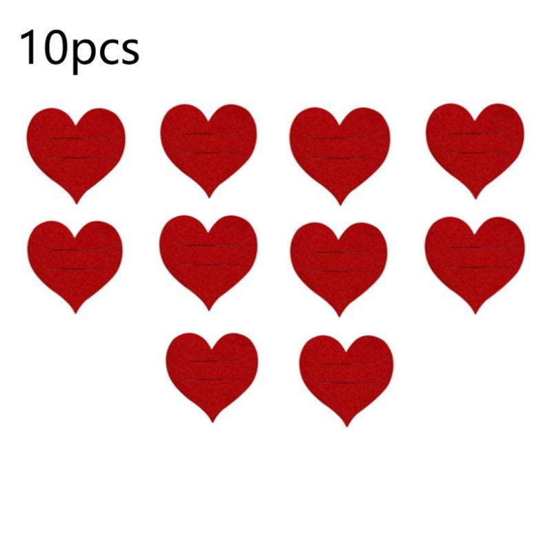 10Pcs Heart-Shaped Knife And Fork Covers, Valentine'S Day And Birthday Party Decoration Items, Home Tabletop Ornaments