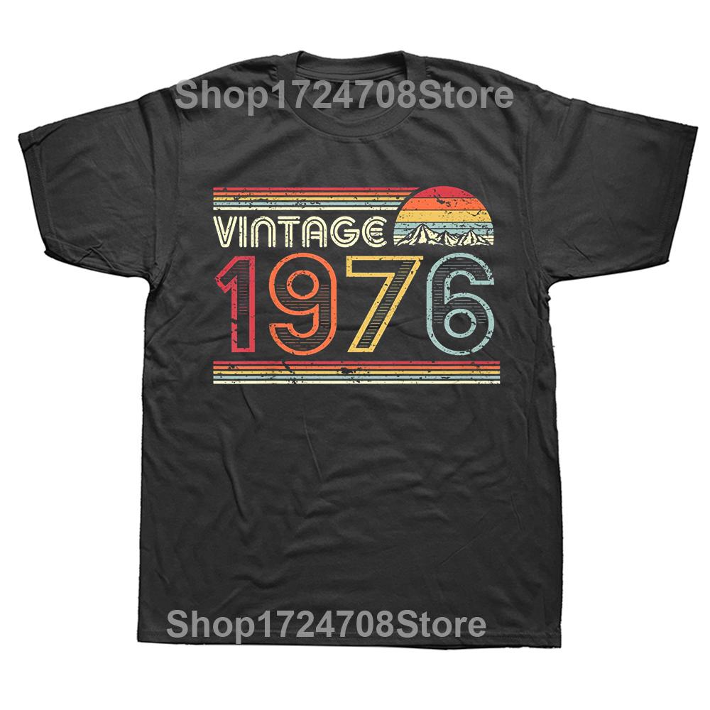 Lustige Made In 1976 Alle Originalteile T-Shirts Baumwolle Streetwear Kurzarm Geburtstagsgeschenke Sommerstil T-Shirt Herrenbekleidung
