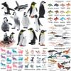 Polar Wildlife Miniature Figures Plastic Sea Life Model Aquarium Decor For Desk And Study
