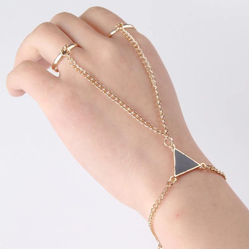 Buy Women Punk Finger Ring Bracelet 