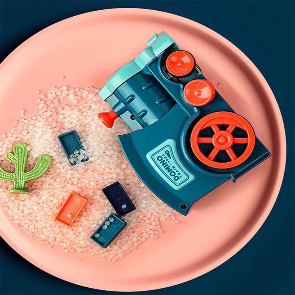 Automatic Laying Domino Train Sound Light Electric Train Intelligent Children Toy  Kids Puzzle