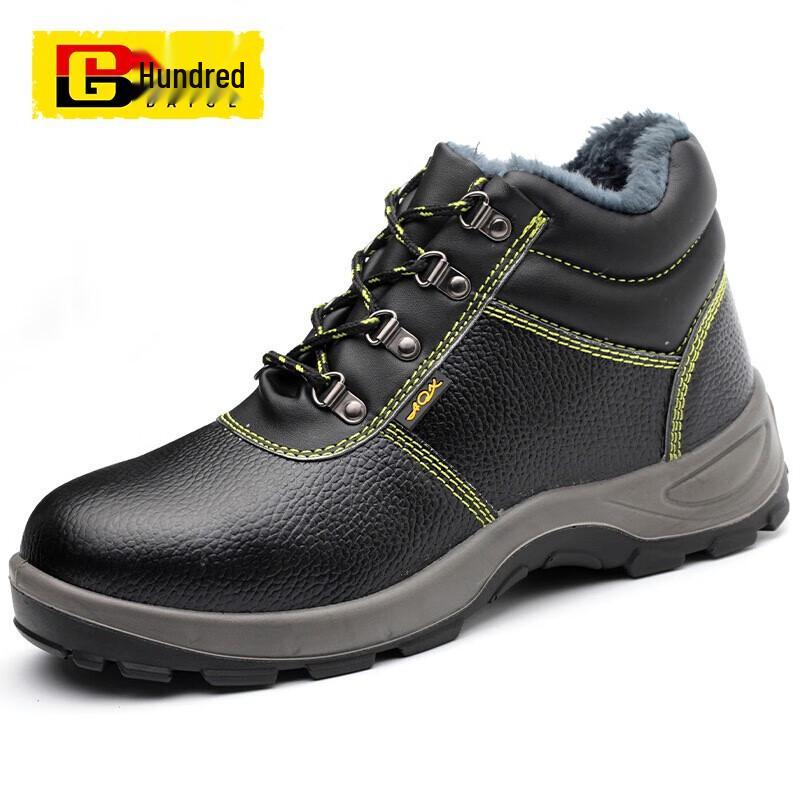 Bai Ge Men s Winter Fleece-Lined Safety Work Shoes