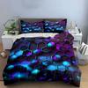 Hexagonal Neon Pattern Bedding Bedding Duvet Cover Set Duvet Cover Pillowcases (1 * Duvet Cover 2 * Pillowcases, without duvet insert)