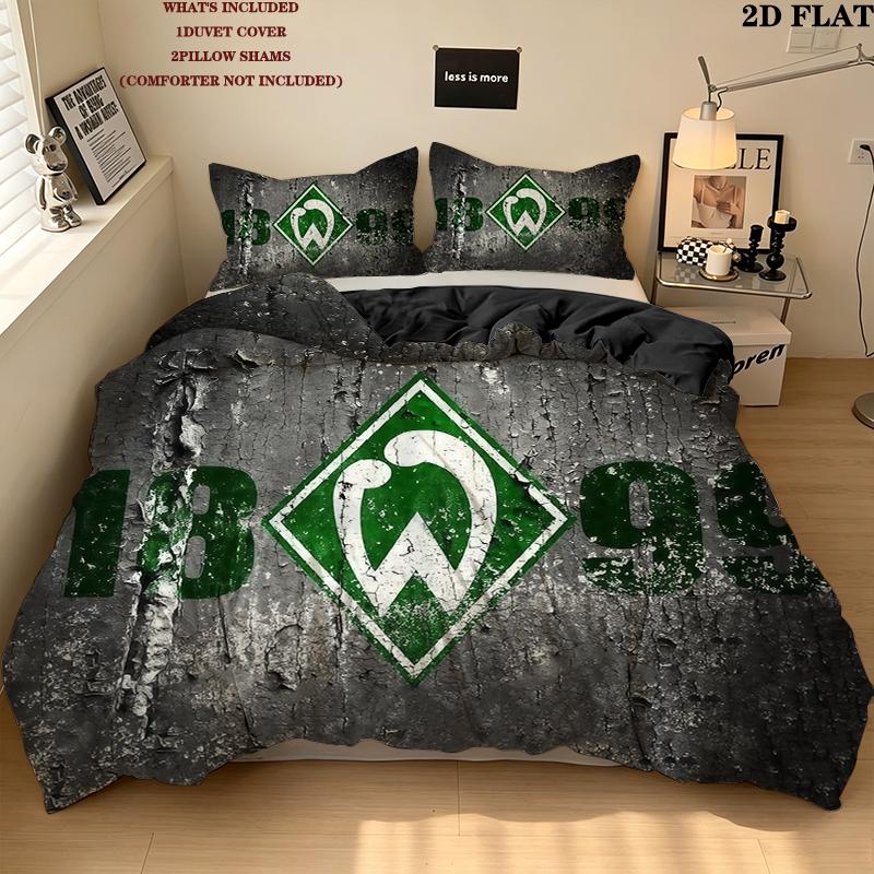 Werder Muster Bettwäsche Heimdekoration Geburtstagsgeschenk ( 1 Bettbezug + 2 Kissenbezüge, ohne Füllung),Fanartikel.