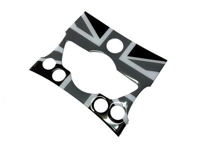 Schwarzer Union Jack Weiches Innenraum-Armaturenbrett-Schaltpanel-Aufkleber für Cooper MK2 R56 07-08 (Vor-überholt)