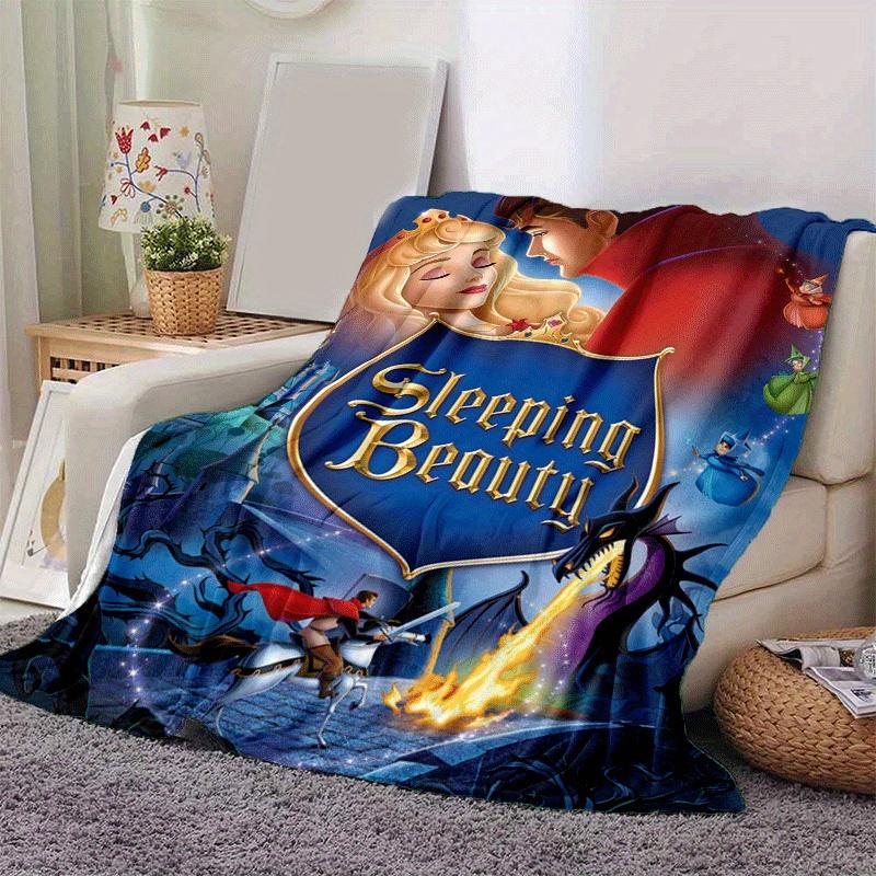 1pc Sleeping Beauty Printing Blanket - Soft, All-Season Throw for Living Room, Beroom,Personalize Gift with Aorable Cartoon Esign