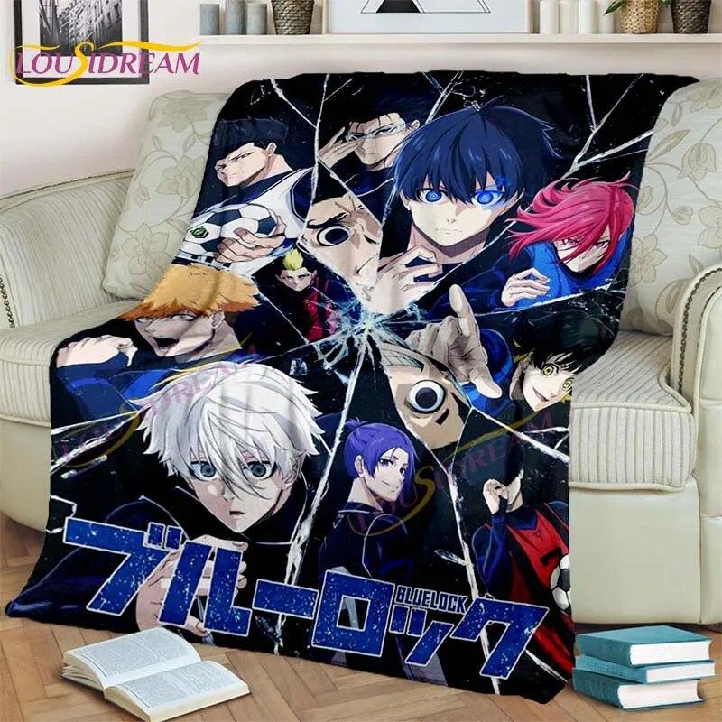 Anime Blue Lock Blanket 3D Cartoon Flannel Blanket Chigiri Hyoma Isagi Yoichi Blanket for Bed Sofa Child Adult Blanket Boy Gifts